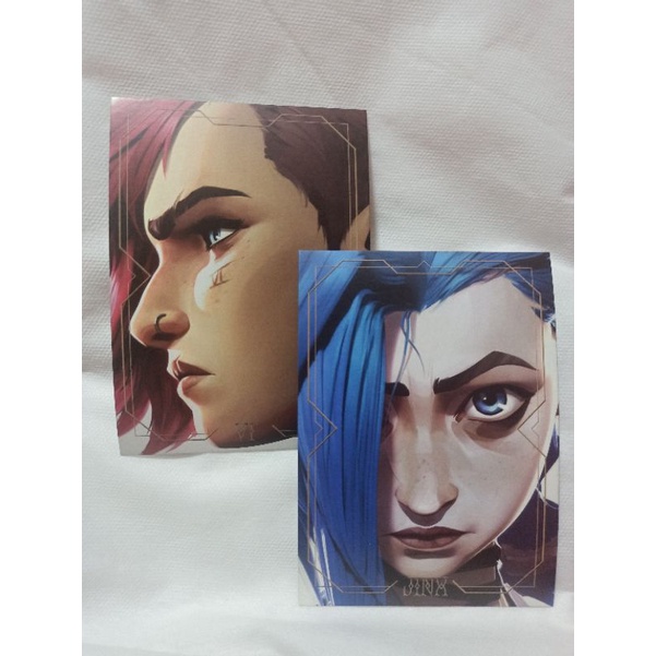 League of Legends Cards Raros Arcane IFood Vi e Jinx