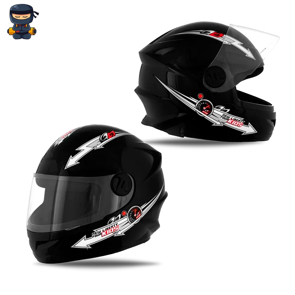 Capacete De Moto Infantil Desenho New Liberty 4 Kids Barato