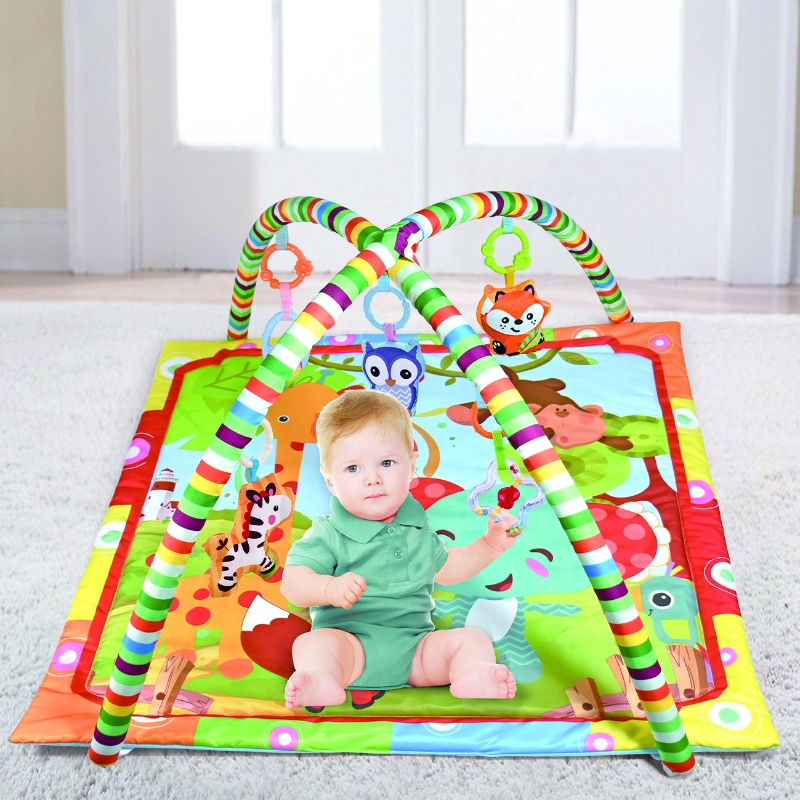 Tapete de atividades bebê/rack de fitness para bebê 0-36 meses/tapete de chão para bebê recém-nascido 92x85cm