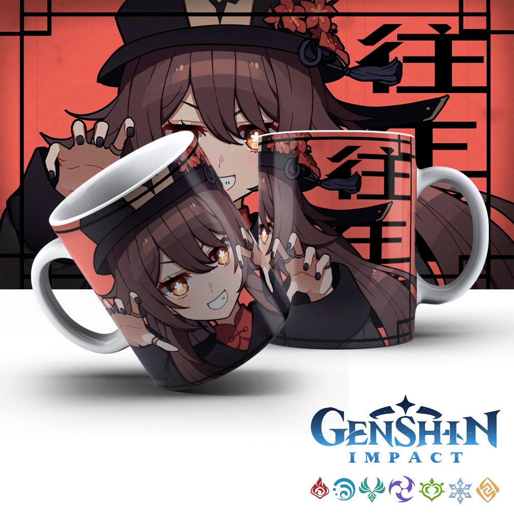Canecas Genshin Impact Nahida Yelan Mona Fischl Hu Tao