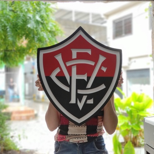 Escudo Vitória No Tamanho Grande em Alto Relevo 58CM. Brasão Vitória FC.