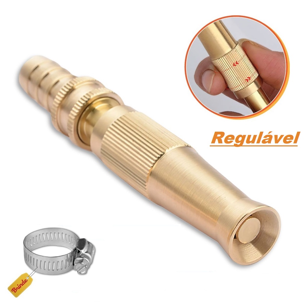 hotsale 1/2 Bocal de mangueira de bronze de Alta Pressão para Jardim Esguicho Bico Pulverizador