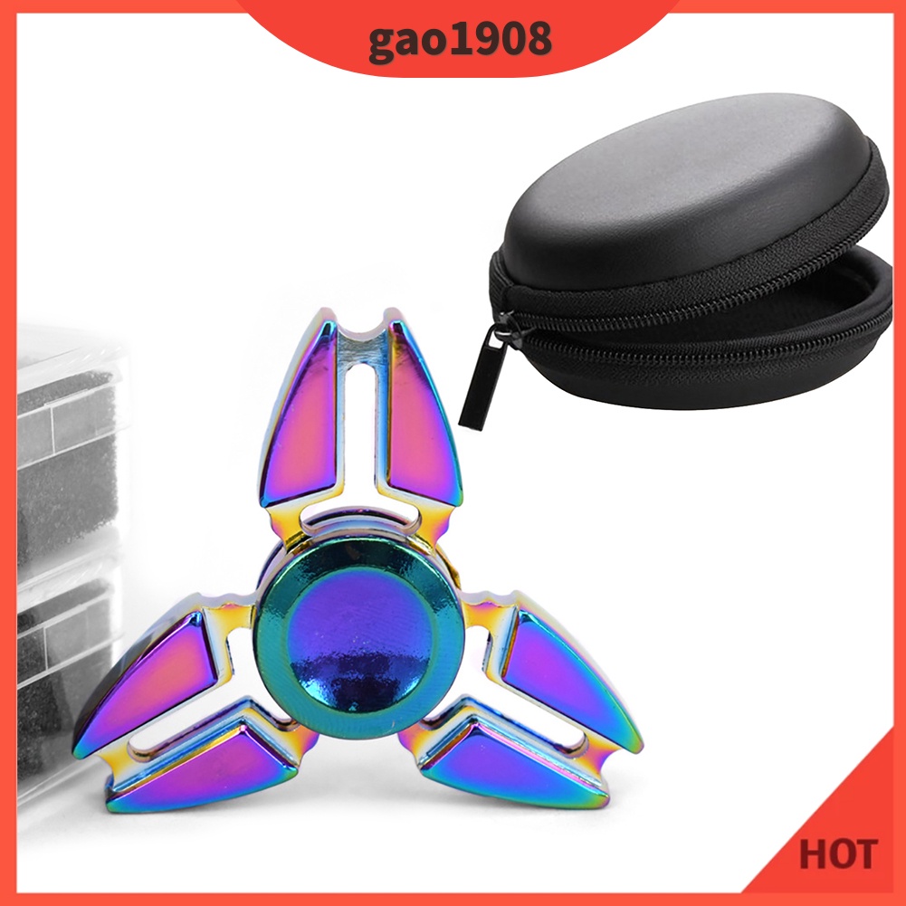 GAO| Rainbow Windmill Hand Spinner Storage Bag Focus ADHD Finger Toys Gift Adult