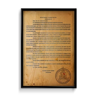 Quadro Decorativo Resposta Histórica Vasco da Gama Futebol com Moldura para Quarto