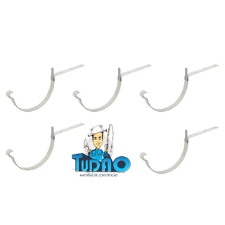 Suporte Calha Tigre em Aluminio 125mm Kit com 05 unidades