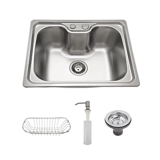 Cuba Pia Cozinha Gourmet Aço Inox Luxo C/ Acessórios 50x40 - Tubrax
