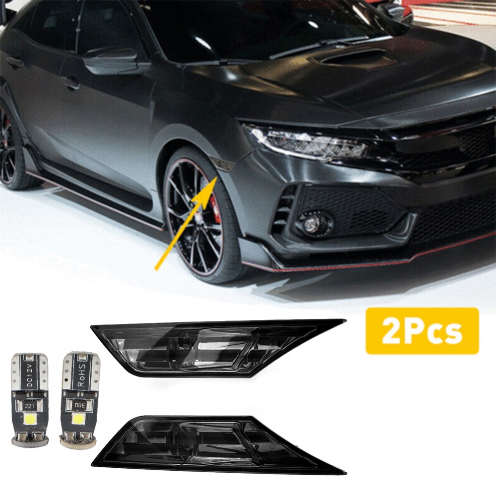 Lâmpada De Marcação Lateral Carcaça De Sinalização De Giro Para Honda Civic 2016-2021 Smoked