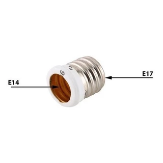 Soquete Adaptador Lâmpada De E14 Para E17 Branco