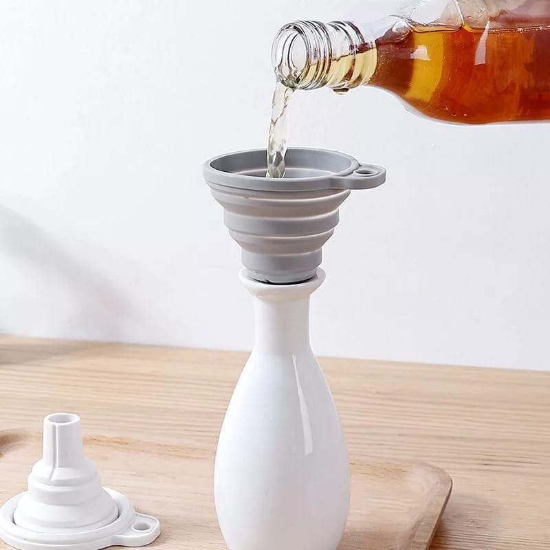 Funil de Silicone Retrátil Mini Funil de Cozinha Dobrável Multiuso ...