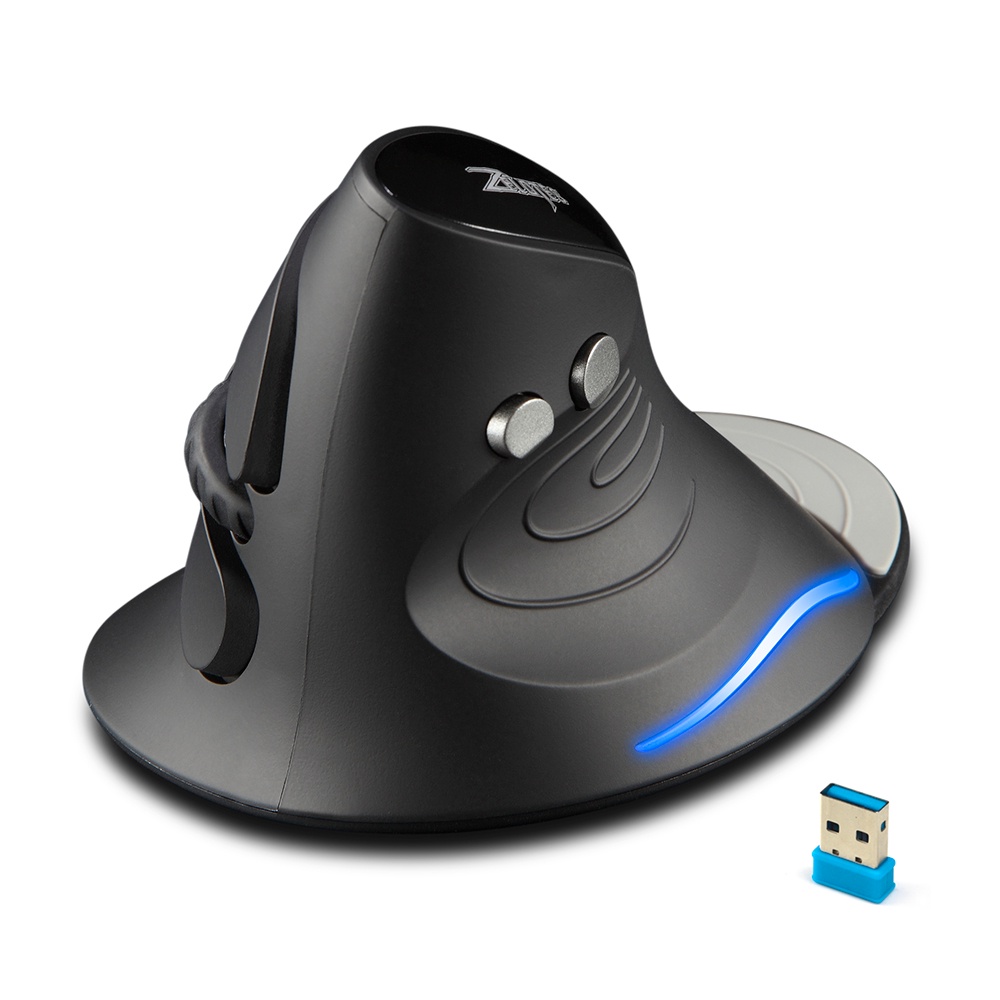 ZELOTES F-17 Rato Vertical 2.4GHz De Jogo Sem Fio 6 Chaves Ratos Ópticos Ergonômicos Com 3 DPI Ajustável Para PC Laptop