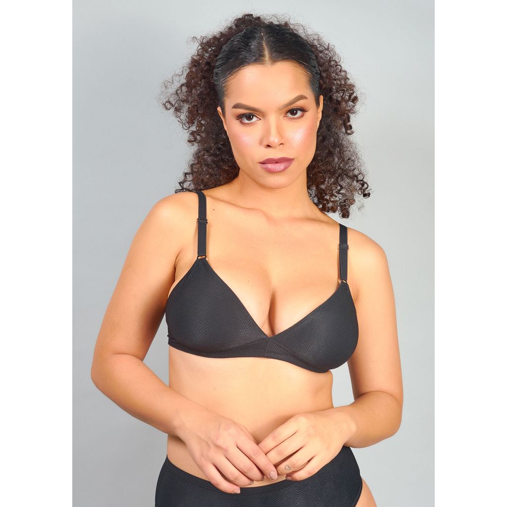 Suti Tri Ngulo Duloren Sem Bojo E Sem Aro A Ores Preto Plus Size Shopee Brasil