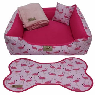 kit 4 peças cama caminha para cachorro e gato. 100% lavável fundo impermeável.