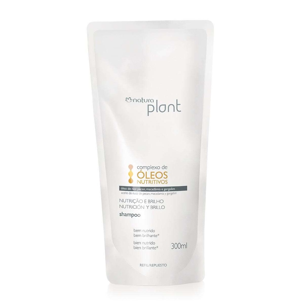 Linha Plant Nutrição e Brilho Natura Shampoo 300ml e Condicionador