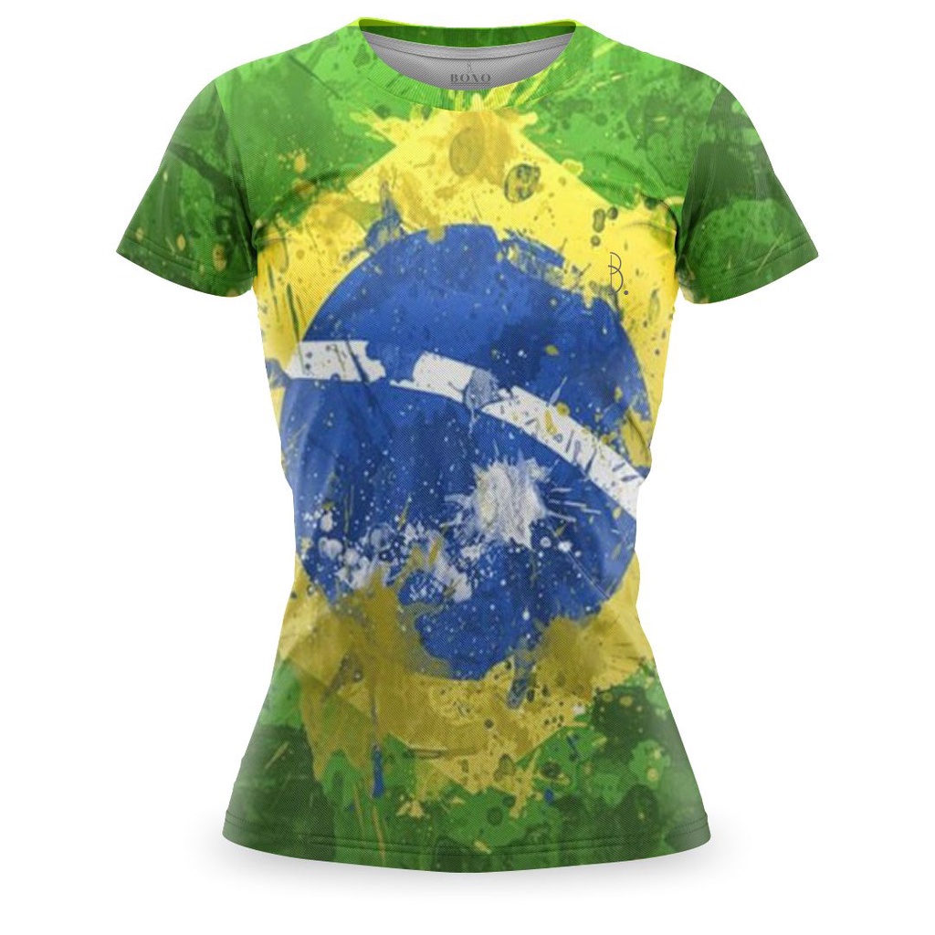 Copa 2022 Brasil Camisa Feminina Esportiva