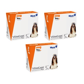 Vermifugo P/ Cães 5kg Vermicanis Plus 400mg World 12 Comp