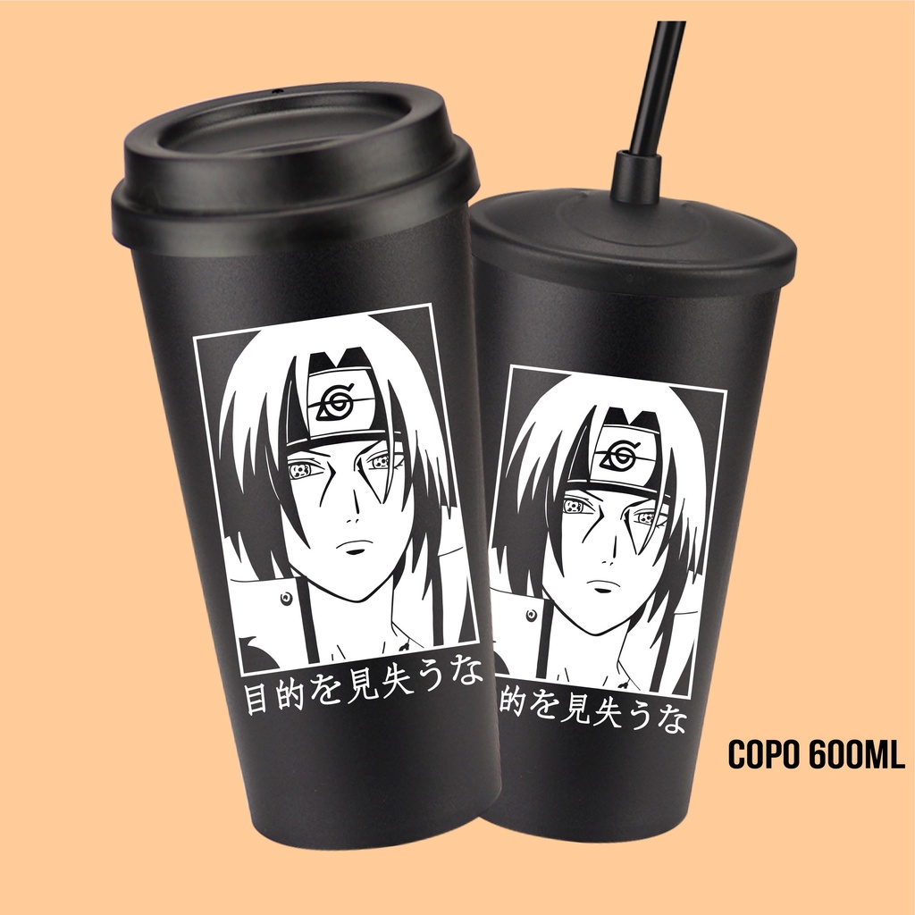 ((((MC) Copo termostático NARUTO (2 opções disponíveis) Copo termostático  Uchiha Obito NARUTO Uchiha Obito com solo de grande capacidade Copo