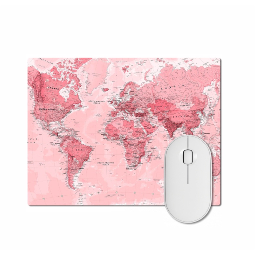 Mouse Pad Mapa Rosa Ref MP 101