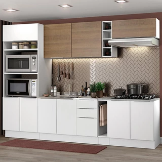 Cozinha Completa Madesa Stella 290001 com Armário e Balcão em Oferta na Shopee