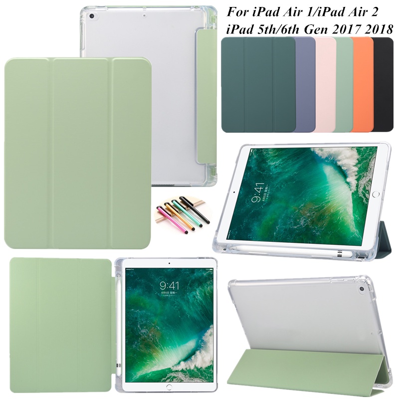 Para iPad Air 1/2/Pro 9.7 2016 9.7 " 5a 6a Geração 2017 2018 PU Capa Inteligente Com Slot Caneta