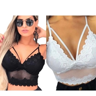 Kit 2 Cropped Strapy Alças duplas Top Feminino