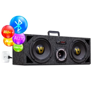 Caixa Bob Residencial 8 Pol Ativa 500w Bt/usb/sd/aux/fm