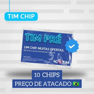 Kit 10 CHIP TIM 4G Triplo Corte DDD Livre - Envio Imediato