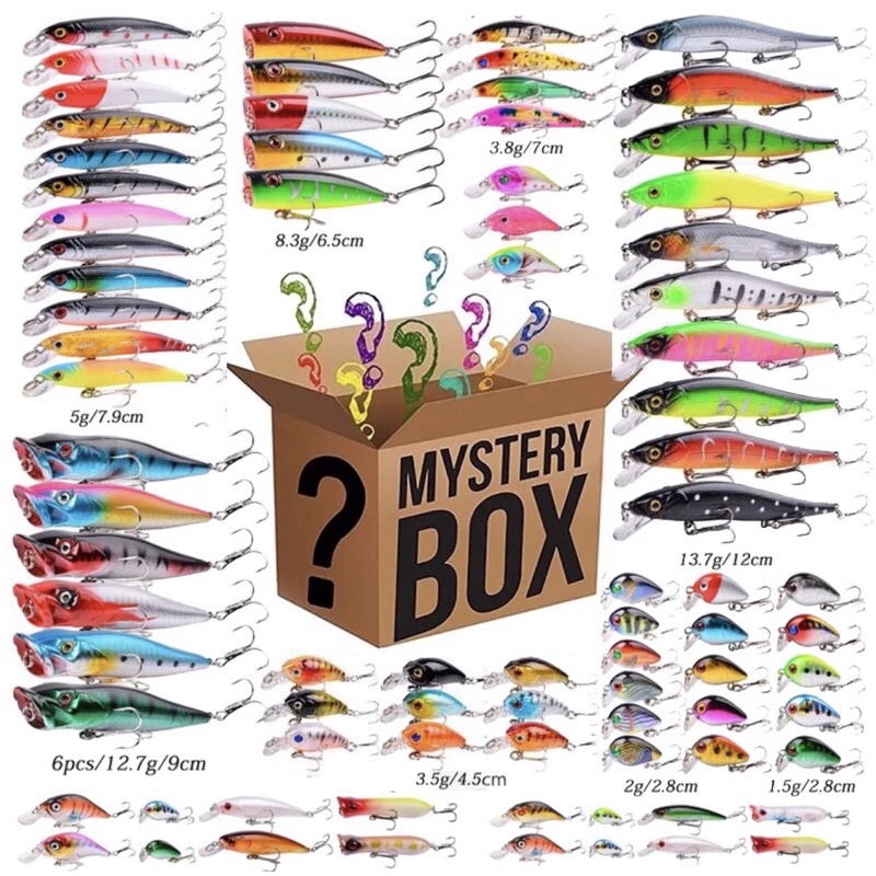 Kit Iscas artificial Misteriosas 7 a 8 iscas, frog, zig, articuladas, coloridas, anzol
