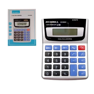 Kit 2 Calculadora de Mesa Eletrônica 8 Dígitos Ecooda EC8985