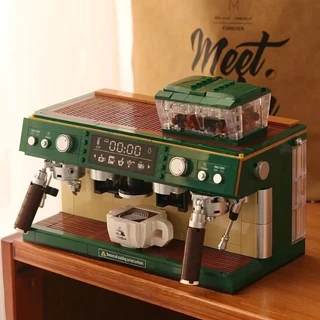 Criativo retro Simulação mini Máquina De Café Modelo Ornamentos Não São Compatíveis Com Lego Montado Blocos De Construção Brinquedos