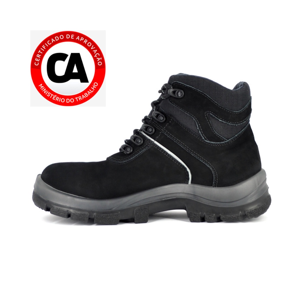 Bota Evolution Nobuck Preto Premium Palmilhado CA 44430 | Shopee Brasil