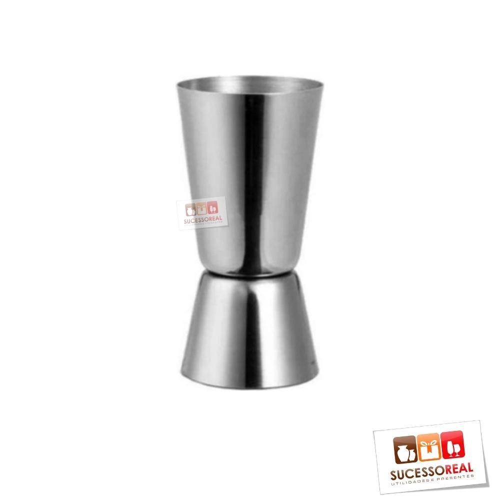 Copo Dosador Duplo Medidor De Bebidas 30ml e 60ml Inox