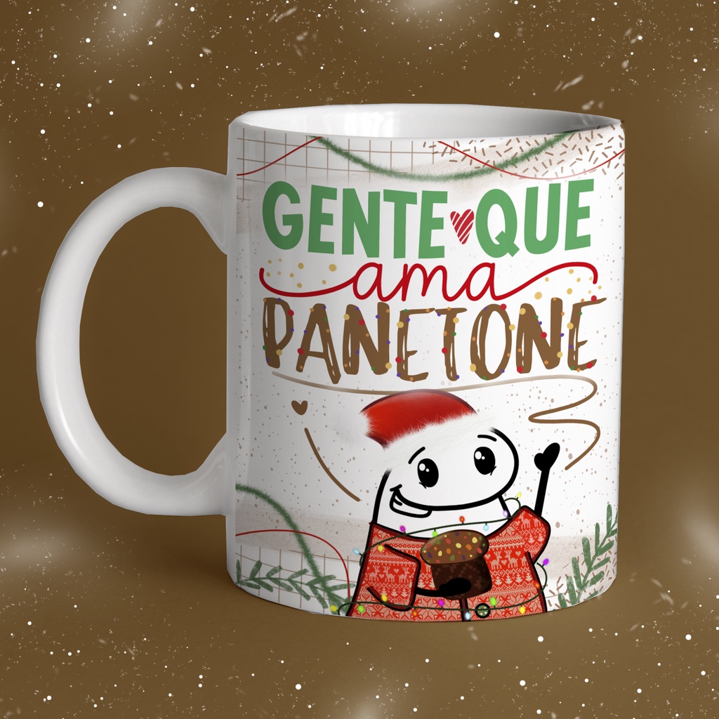 CANECA ENGRAÇADA FLORK NATAL E ANO NOVO