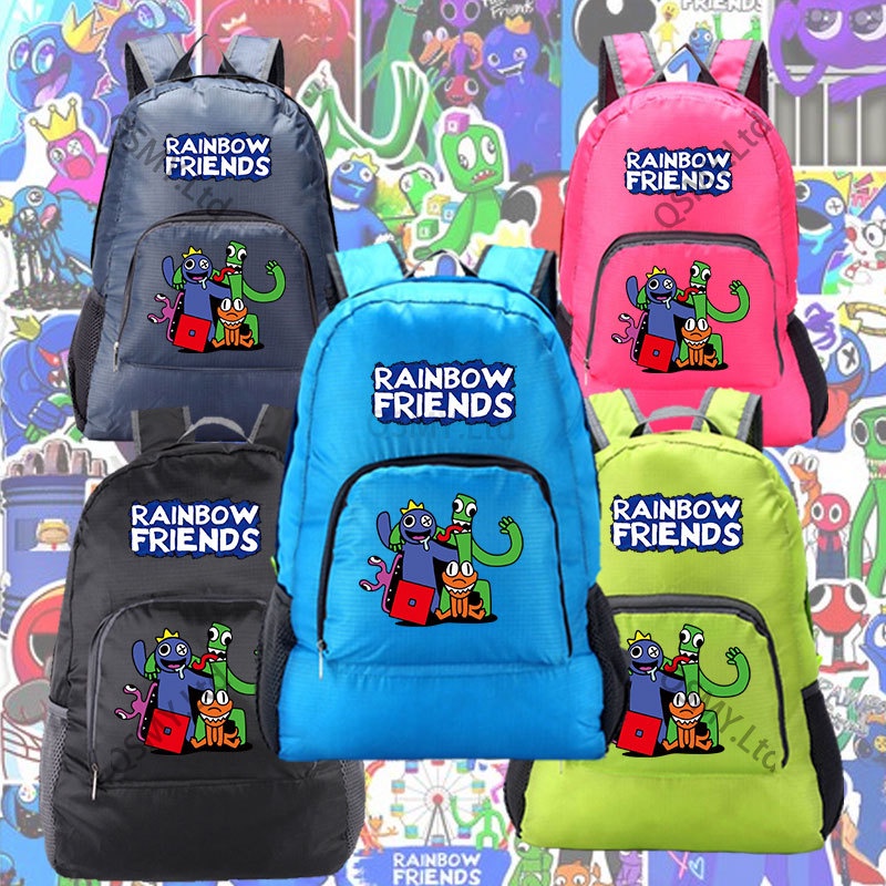 Kit Mochila Escolar Rainbow Friends Azul Bobao Jogo Roblox