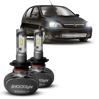 Ultra Led Shocklight 10.000 Lumens 6000k Chevrolet Corsa Farol Baixo Novo