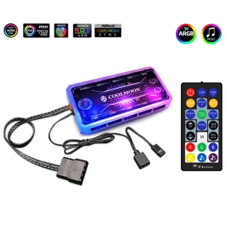 Controladora RGB 6 Pinos Coolmoon Com Controle RGB Musica