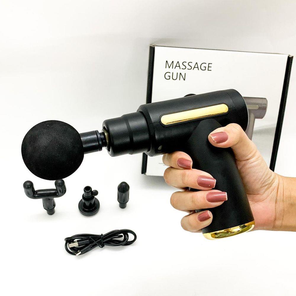 Massageador Eletrico Corporal Muscular Portatil Gun 100-240V Com