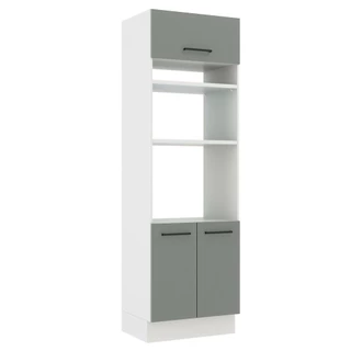 Torre Quente Armário de Cozinha 70 cm 3 Portas Branco/Cinza Agata Madesa em Oferta na Shopee