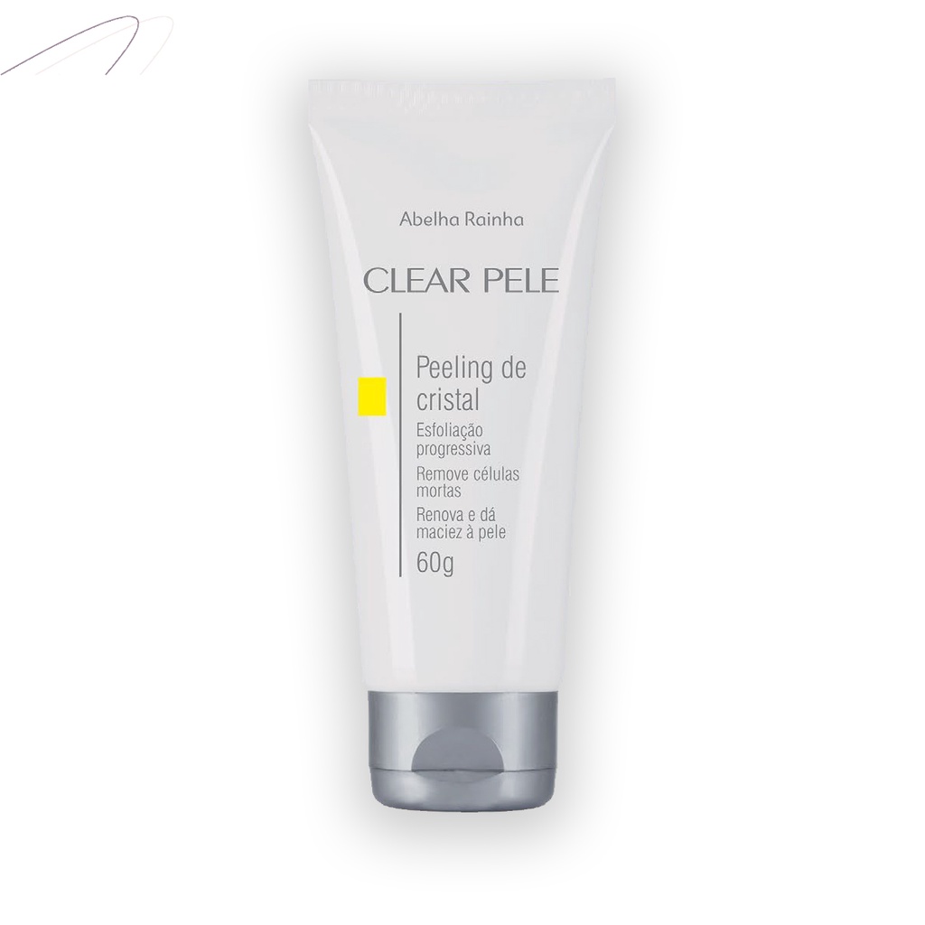 Esfoliante Facial Renovador Peeling de Cristal Clear Pele Abelha Rainha 60g Esfoliação Instantânea Remove Células Mortas