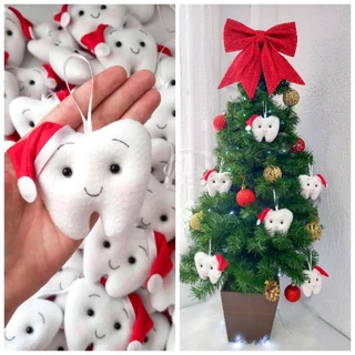 5/10/20 Peça Pingente Dentinho Natalino / Enfeite Para Arvore de Natal consultório Odontológico
