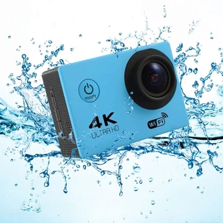 Camera Fotografica Video Ação 4K Polaroid Ultra HD Com Wifi A Prova D’Água Azul Alternado Chega a 120 FPS Esportivo Promoção