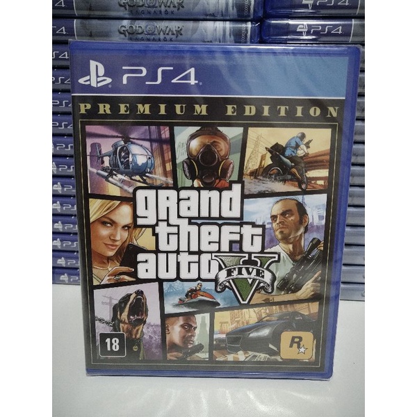 Jogo GTA 5 Premium Edition Mídia Física PS4 (Novo)