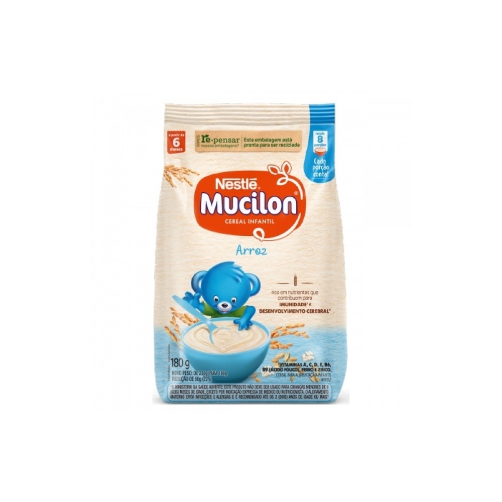 Cereal Infantil Mucilon Arroz 180gr | Shopee Brasil