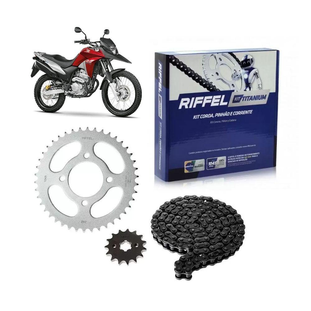 Kit Relação Transmissão Riffel 91051 Honda XRE 300 2009-2020