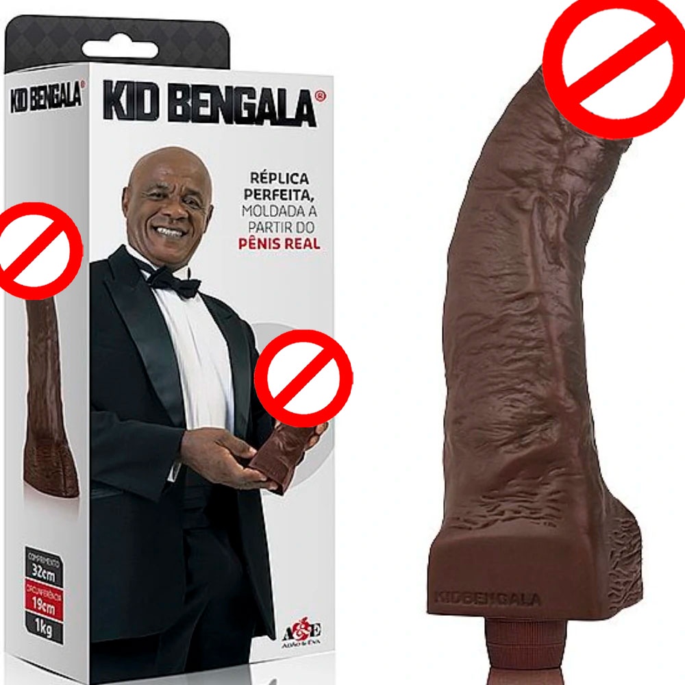 Kid Bengala com Vibro - Réplica Perfeita Moldada a Partir do Pênis Real 32cm