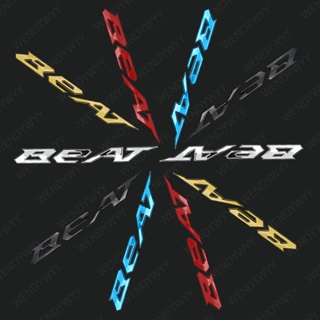 2pcs Honda Beat Sticker Deluxe Fi Street 3D Soft Silver Red Gold Blue Black Emblema Para Motocicleta Decoração Esquerda E Direita