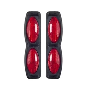 Kit 2 Protetor De Porta Automotivo Preto e Vermelho Branco Refletor Par De Olho De Gato serve para qualquer carro