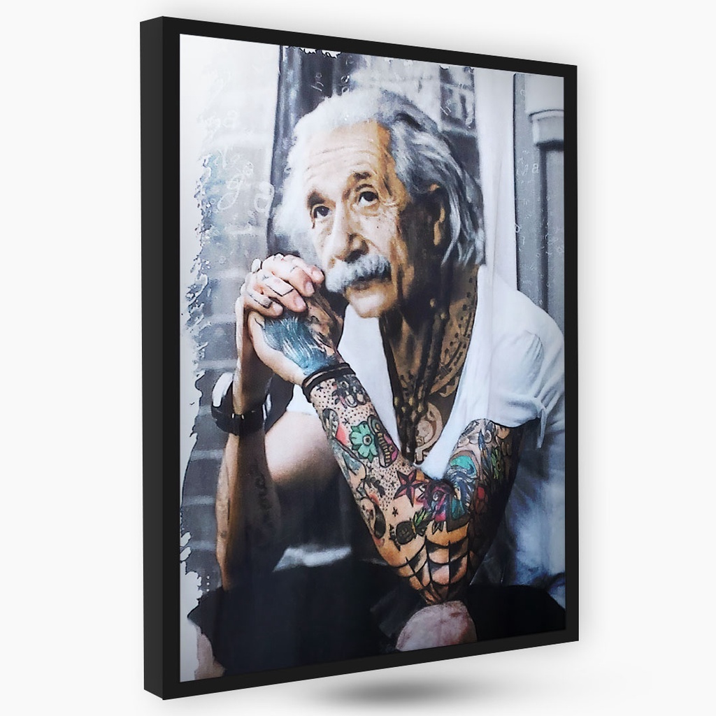 Quadro Decoração Quarto Moderno Albert Einstein Tatuagem