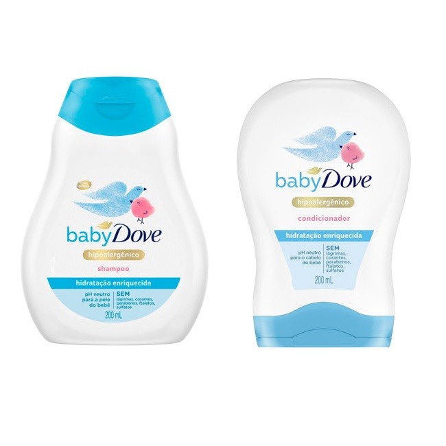 Dove baby shampoo e Condicionador 200ml Shopee Brasil