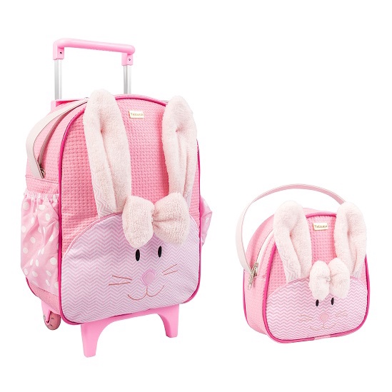 Kit Mochila De Carrinho Com Lancheira Infantil Bichinho G