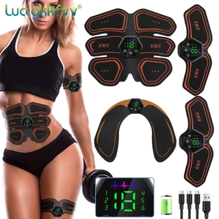 Tela LCD Estimulador Muscular EMS Toner Abdominal De Quadril USB Abs Fitness Treinamento Ginásio De Peso Corporal
